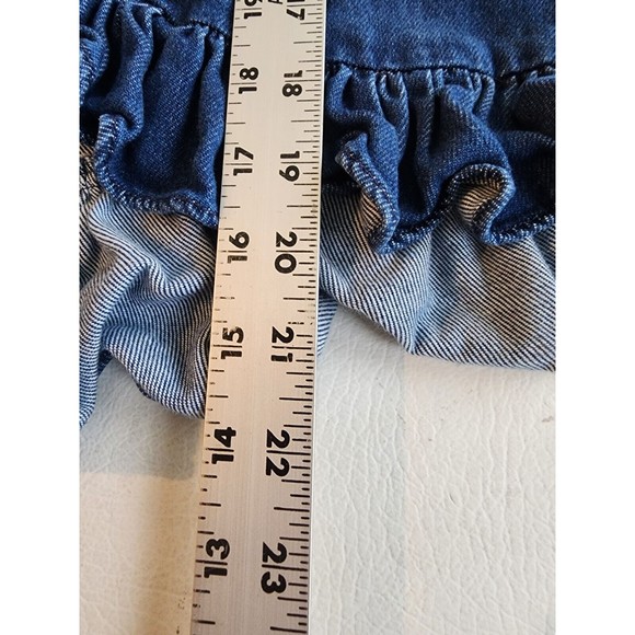 Madewell Denim Long Sleeve V-Neck Blouse Ruffled Top Women’s Size Small - Picture 5 of 6